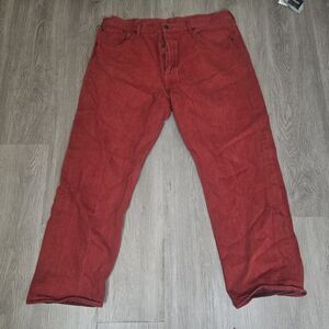 Levi's 501 XX Men's 40x30 Red Denim Classic Button Fly Straight Leg Jeans